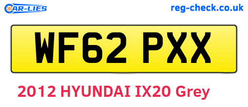 WF62PXX are the vehicle registration plates.