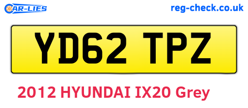 YD62TPZ are the vehicle registration plates.