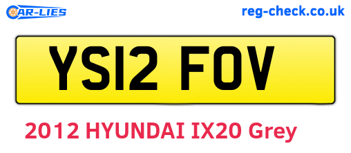YS12FOV are the vehicle registration plates.