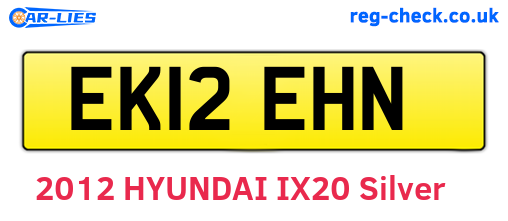 EK12EHN are the vehicle registration plates.