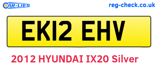 EK12EHV are the vehicle registration plates.