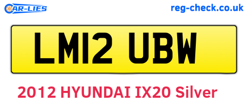 LM12UBW are the vehicle registration plates.