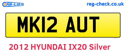 MK12AUT are the vehicle registration plates.