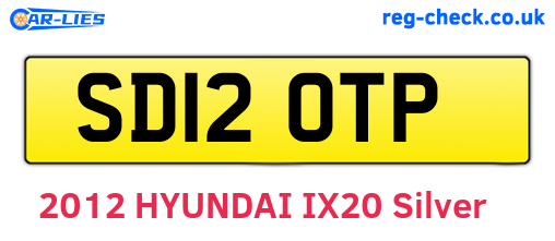 SD12OTP are the vehicle registration plates.