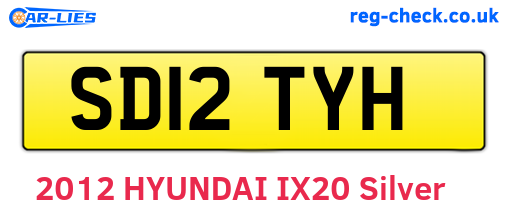 SD12TYH are the vehicle registration plates.