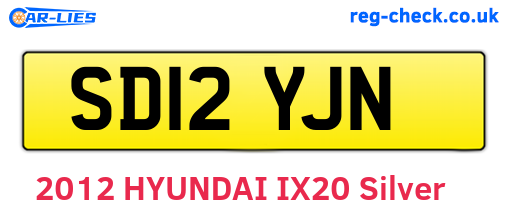 SD12YJN are the vehicle registration plates.