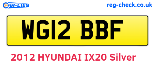 WG12BBF are the vehicle registration plates.