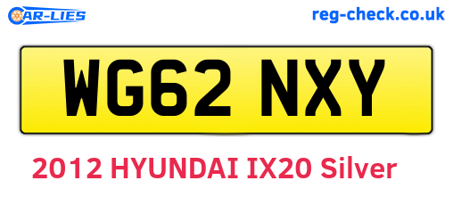 WG62NXY are the vehicle registration plates.
