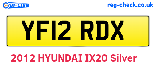 YF12RDX are the vehicle registration plates.