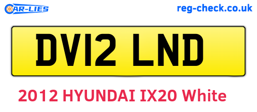 DV12LND are the vehicle registration plates.