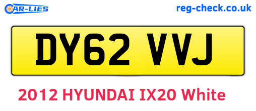 DY62VVJ are the vehicle registration plates.