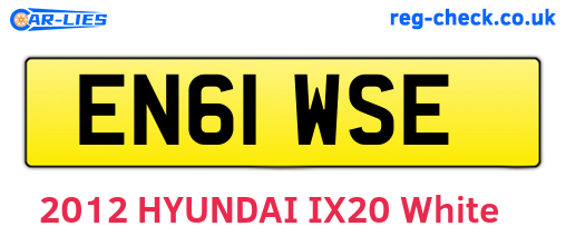 EN61WSE are the vehicle registration plates.
