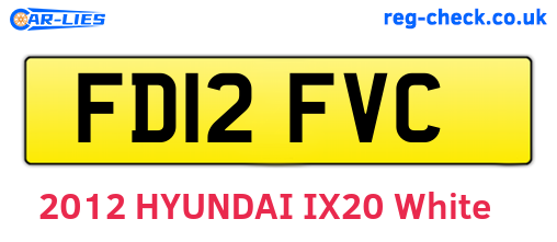 FD12FVC are the vehicle registration plates.