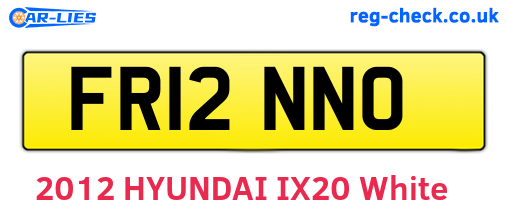 FR12NNO are the vehicle registration plates.