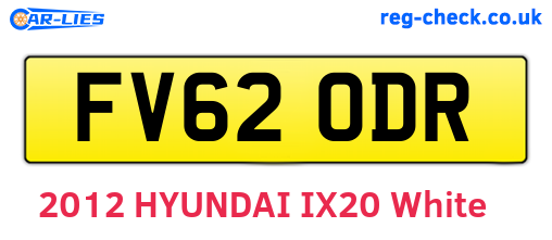 FV62ODR are the vehicle registration plates.