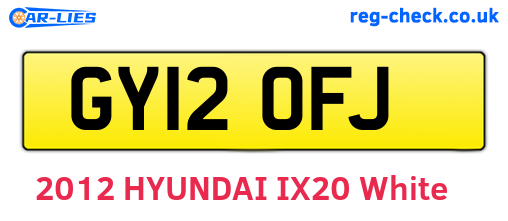 GY12OFJ are the vehicle registration plates.