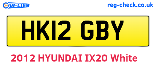 HK12GBY are the vehicle registration plates.