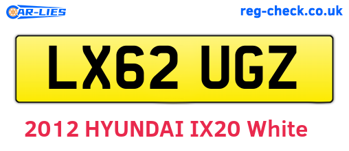 LX62UGZ are the vehicle registration plates.