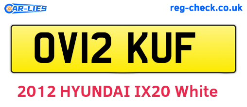 OV12KUF are the vehicle registration plates.