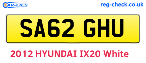 SA62GHU are the vehicle registration plates.