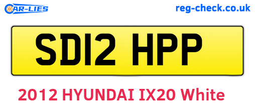 SD12HPP are the vehicle registration plates.