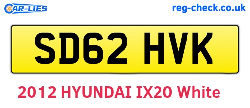 SD62HVK are the vehicle registration plates.