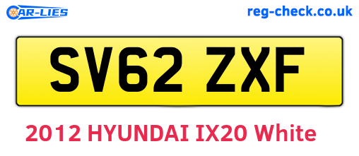 SV62ZXF are the vehicle registration plates.