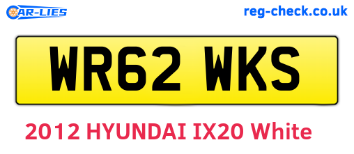 WR62WKS are the vehicle registration plates.