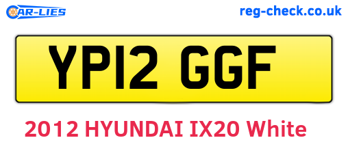 YP12GGF are the vehicle registration plates.