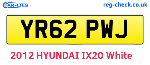 YR62PWJ are the vehicle registration plates.