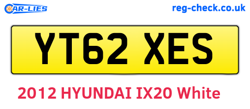 YT62XES are the vehicle registration plates.