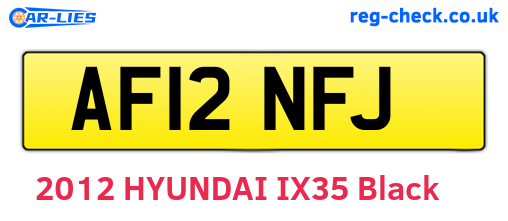 AF12NFJ are the vehicle registration plates.