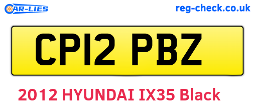 CP12PBZ are the vehicle registration plates.
