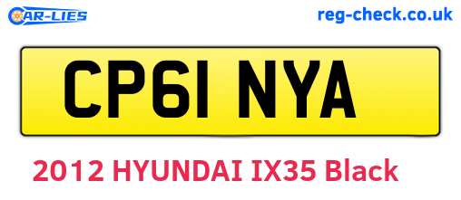 CP61NYA are the vehicle registration plates.
