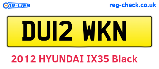 DU12WKN are the vehicle registration plates.