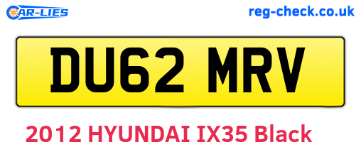 DU62MRV are the vehicle registration plates.