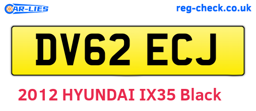 DV62ECJ are the vehicle registration plates.