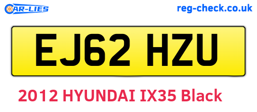 EJ62HZU are the vehicle registration plates.