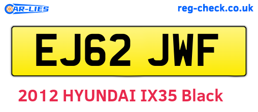 EJ62JWF are the vehicle registration plates.