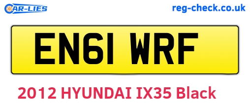 EN61WRF are the vehicle registration plates.