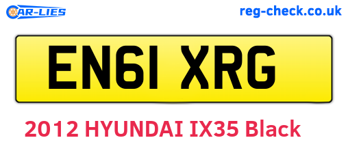 EN61XRG are the vehicle registration plates.