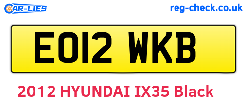 EO12WKB are the vehicle registration plates.