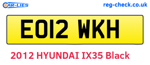 EO12WKH are the vehicle registration plates.