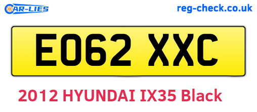 EO62XXC are the vehicle registration plates.