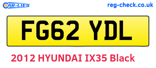 FG62YDL are the vehicle registration plates.