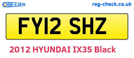 FY12SHZ are the vehicle registration plates.