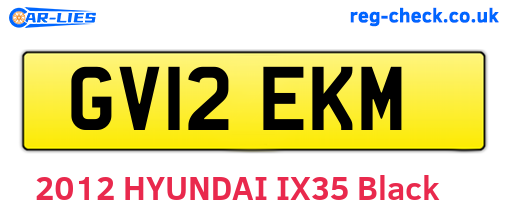 GV12EKM are the vehicle registration plates.