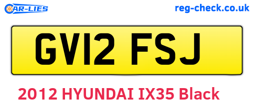 GV12FSJ are the vehicle registration plates.