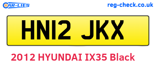 HN12JKX are the vehicle registration plates.