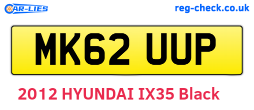 MK62UUP are the vehicle registration plates.